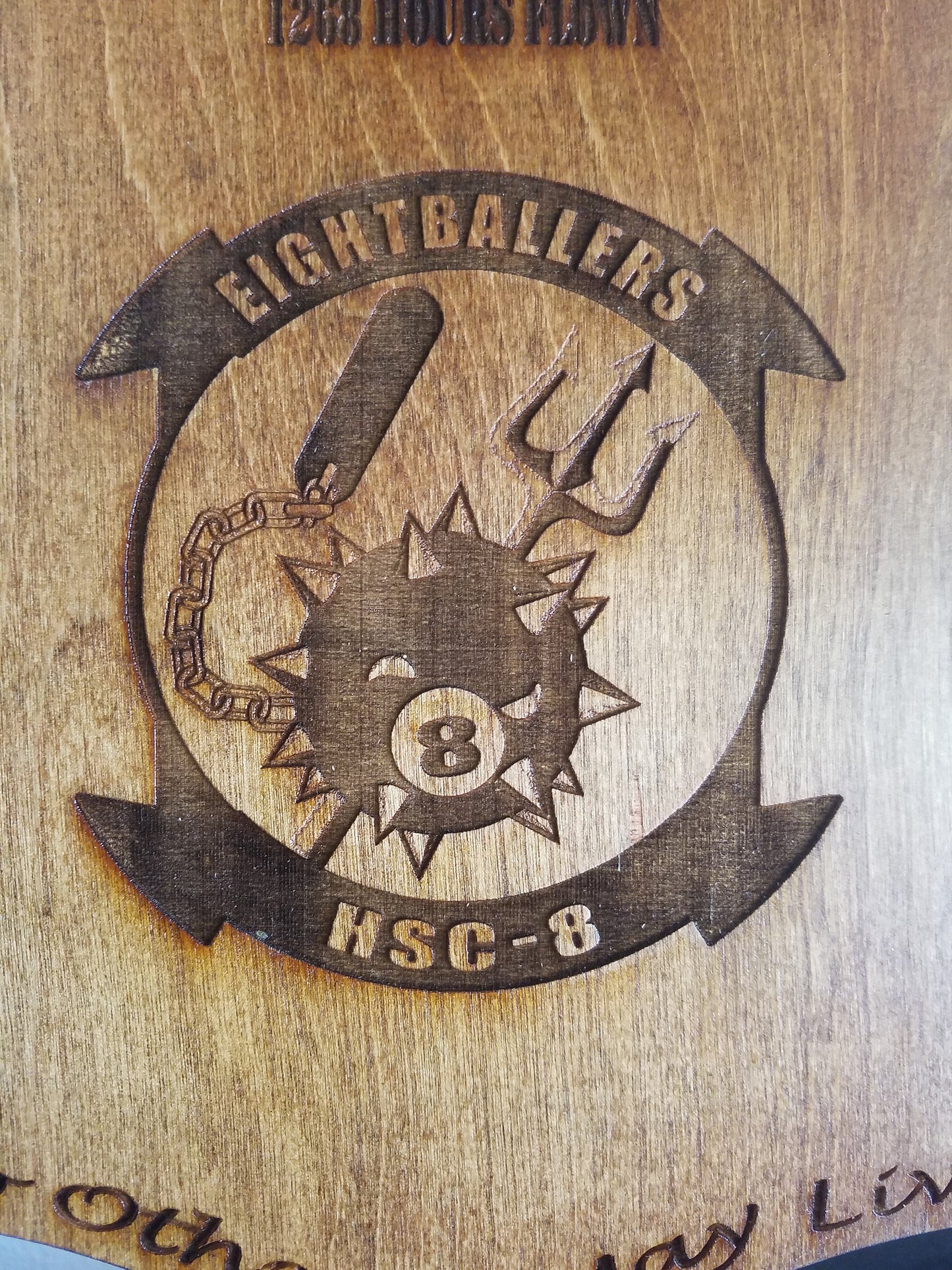 Wooden Rescue Swimmer Fin Military Plaque