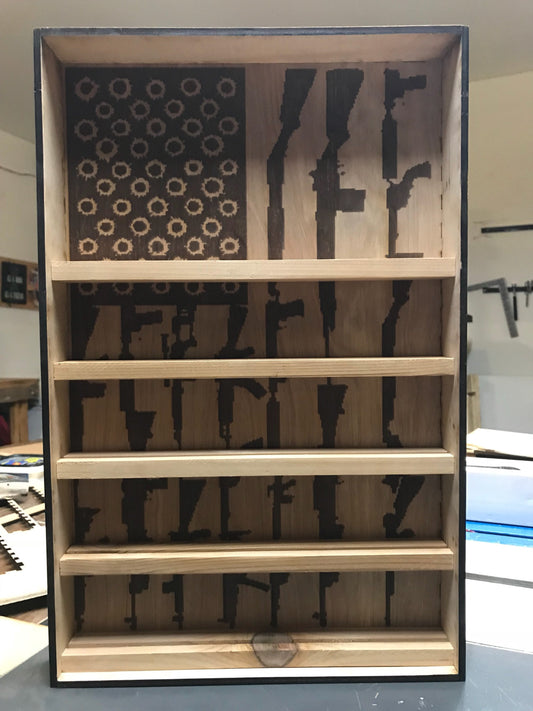 Engraved Military Challenge Coin Holder Shelf